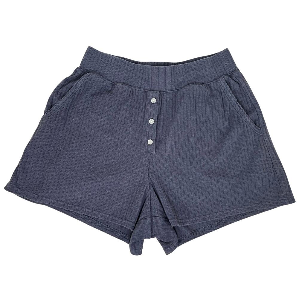 Old Navy Volcanic Glass Gray Ribbed High Rise Casual Shorts Size S